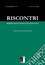 Riscontri. Rivista di cultura e di attualità (2018). Vol. 1: Gennaio-Aprile libro