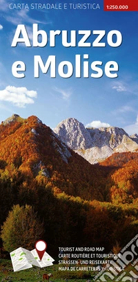 Carta stradale e turistica plastificata. Abruzzo e Molise. 1:250.000 libro