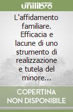 L'affidamento familiare. Efficacia e lacune di uno strumento di realizzazione e tutela del minore attraverso il sostegno alla famiglia