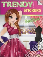 Trendy model stickers. Boutique. Con adesivi libro