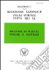 Memorie di scienze fisiche e naturali. Serie V. Rendiconti della Accademia Nazionale delle Scienze detta dei XL (2015). Vol. 34/2 libro