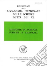 Memorie di scienze fisiche e naturali. Serie V. Rendiconti della Accademia Nazionale delle Scienze detta dei XL (2015). Vol. 34/2 libro