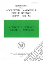 Memorie di scienze fisiche e naturali. Serie V. Rendiconti della Accademia Nazionale delle Scienze detta dei XL (2018). Vol. 41/2 libro