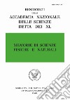 Memorie di scienze fisiche e naturali. Serie V. Rendiconti della Accademia Nazionale delle Scienze detta dei XL (2018). Vol. 42/2 libro