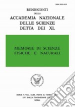 Memorie di scienze fisiche e naturali. Serie V. Rendiconti della Accademia Nazionale delle Scienze detta dei XL (2019). Vol. 43/1 libro