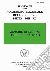 Memorie di scienze fisiche e naturali. Serie V. Rendiconti della Accademia Nazionale delle Scienze detta dei XL (2019). Vol. 43/1 libro