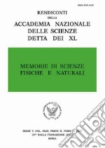 Memorie di scienze fisiche e naturali. Serie V. Rendiconti della Accademia Nazionale delle Scienze detta dei XL (2019). Vol. 43/2 libro