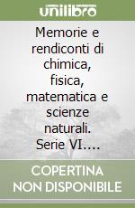 Memorie e rendiconti di chimica, fisica, matematica e scienze naturali. Serie VI. Rendiconti della Accademia Nazionale delle Scienze detta dei XL (2022). Vol. 3