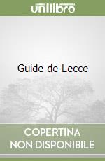 Guide de Lecce libro