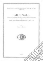 Giornale degli atti correnti dell'Accademia de' Signori Ricovrati. Vol. 3: Verbali delle adunanze accademiche dal 1730 al 1779 libro