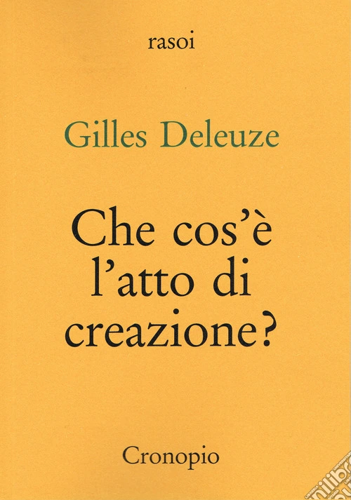 Che cos'è l'atto di creazione? Nuova ediz.