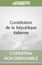 Constitution de la République italienne libro