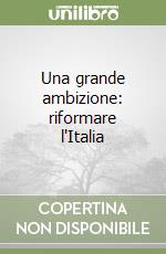 Una grande ambizione: riformare l'Italia libro