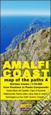 Map of the paths of the Amalfi coast. Scale 1:10.000. Vol. 4: From Positano to Punta Campanella libro di Cavaliere Gabriele