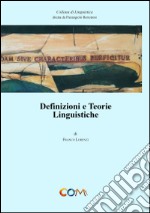 Definizioni e teorie linguistiche libro