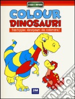 Colour dinosauri rosso. Ediz. illustrata libro