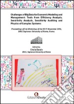 Challenges of big data for economic modeling and management. Tools from efficiency analysis, sensitivity analysis, sensitivity auditing and physics of complex system libro