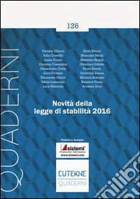 Novità della legge di stabilità 2016 libro
