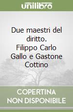 Due maestri del diritto. Filippo Carlo Gallo e Gastone Cottino