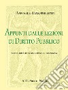 Appunti dalle lezioni di diritto pubblico libro