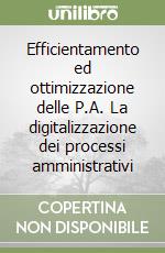 Efficientamento ed ottimizzazione delle P.A. La digitalizzazione dei processi amministrativi libro