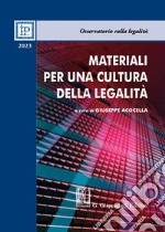 Materiali per una cultura della legalità 2023 libro