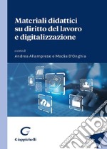 Materiali didattici su diritto del lavoro e digitalizzazione libro