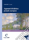 Appunti di diritto penale europeo libro di Massaro Antonella