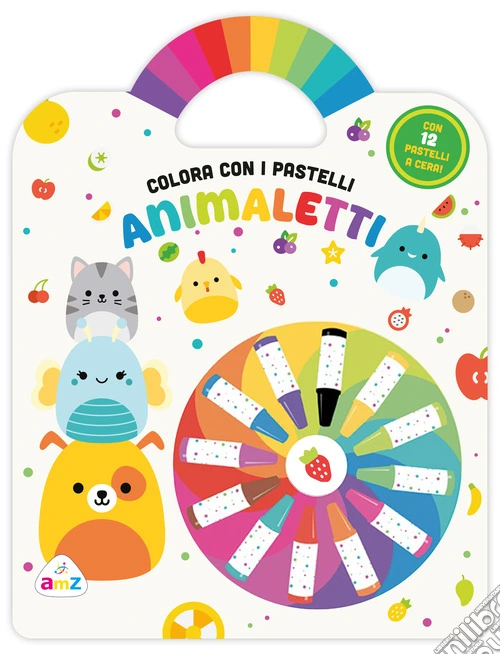 Animaletti. Colora coi pastelli. Ediz. illustrata. Con 12 pastelli a cera
