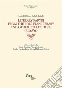 Literary Papyri from the Bodleian Library and Other Collections (P.Lit.Var.) libro