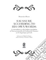 Saussure according to his own words. A concordance to the italian translation of Notes personnelles de Ferdinand de Saussure sur la linguistique générale libro