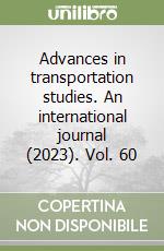 Advances in transportation studies. An international journal (2023). Vol. 60 libro