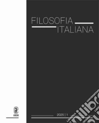 Filosofia italiana (2025). Vol. 1 libro