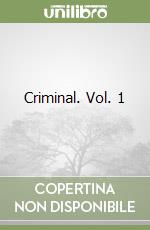 Criminal. Vol. 1 libro
