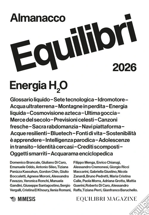 Almanacco equilibri 2026. Energia H2O
