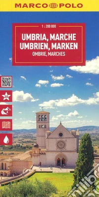 Umbria, Marche 1:200.000. Ediz. multilingue libro