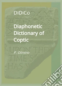 Diaphonetic dictionary of coptic libro