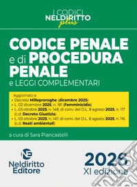 Codice penale e di procedura penale Plus 2026. Con espansione online libro