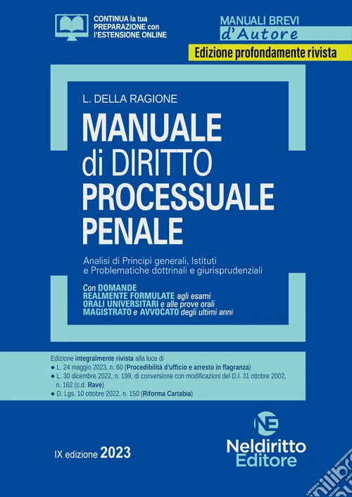 Manuale di diritto processuale penale