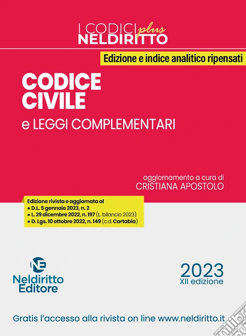Codice civile e leggi complementari 2023