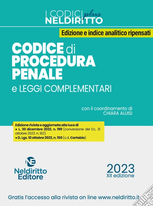 Codice di procedura penale e leggi complementari