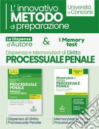 Kit dispensa d'autore: Dispensa di diritto processuale penale-Memorytest di diritto processuale penale. L'innovativo metodo di preparazione libro
