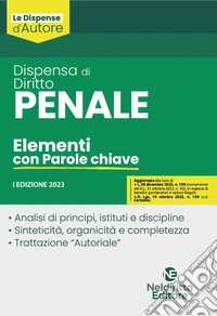 Dispensa di diritto penale. Elementi con parole chiave