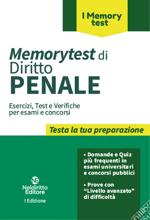 Memorytest di Diritto Penale