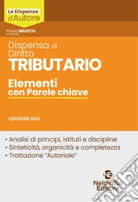Dispensa di diritto tributario. Elementi con parole chiave