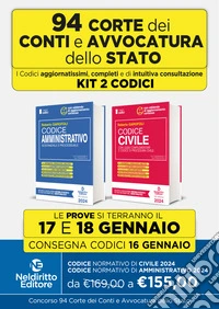 94 Corte dei Conti: Codice normativo di diritto civile. Concorso in magistratura-Codice normativo di diritto amministrativo. Concorso in magistratura (2024). Nuova ediz. libro