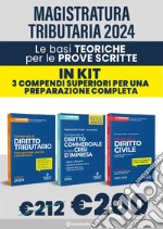 Kit le basi teoriche per la magistratura tributaria: 3 compendi superiori libro