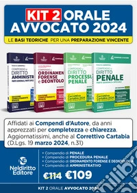 Speciale Orale Avvocato kit 4 compendi (Amministrativo, Ordinamento forense + Procedura penale + Penale) libro
