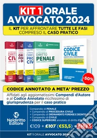 Speciale Orale Avvocato kit 4 compendi (Civile + Procedura civile + Ordinamento forense + Penale + Codice Civile Annotato 2023) libro