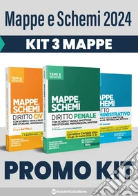 Kit mappe e schemi di Civile, Penale e Amministrativo 2024 libro